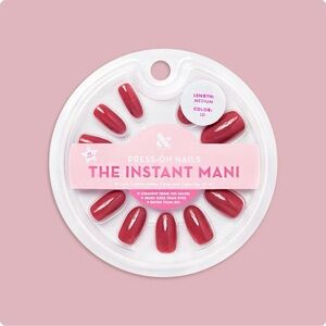 The Instant Mani Press-On Nails - Pink LD Medium Length